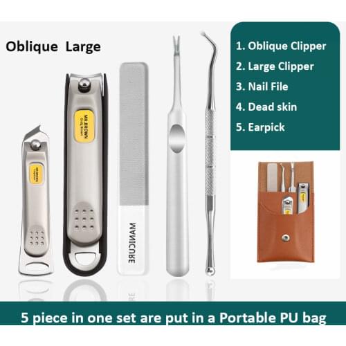 Portable Manicure Set Pedicure kit Stainless Steel Nail Clippers Tool Travel Grooming Case Gift Box Nail Scissors set