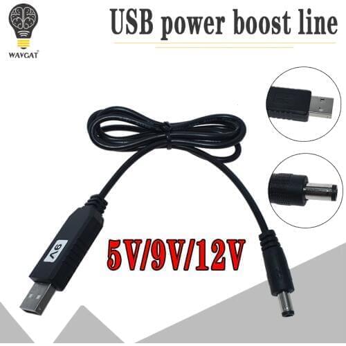 USB power boost line DC 5V to DC 5V 9V 12V Step UP Module USB Converter Adapter Cable 2.1x5.5mm Male Connector Converter