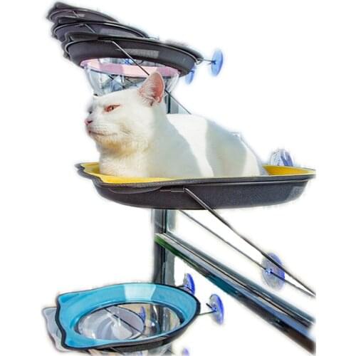 Cat Pot Sucker Large Bearing Capacity Exquisite Quality Space Capsule Bowl Design Short Plush Material Iron Structure Save Space