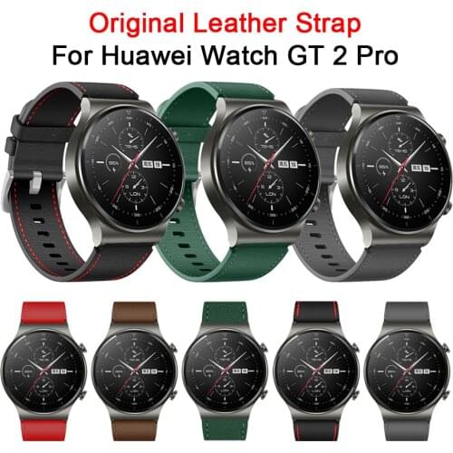 22mm Original Leather Strap For Huawei GT 2 Pro Watch Strap Replacement Wrist Band Bracelet For huawei gt2 pro Smart Accessories