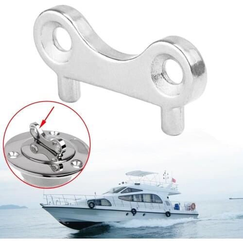 Stainless Steel Fuel Gas Water Waste Tank Deck Fill Filler Spare Cap Key Replacement Plate Tool for Boat Marine Yacht