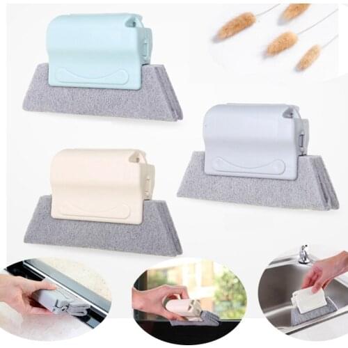 Creative Groove Window Cleaning Brush Useful Washable Venetian Blade Dust Cleaner Microfiber Window Slot Clean Tool