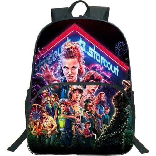 Stranger Things 3 School Bags Students Boys Girls School Rucksack Beautiful Colourful Pattern Schoolbag Fashion Backpack