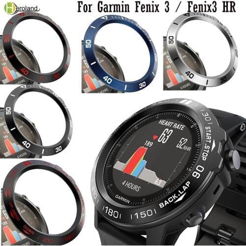 Watch Bezel Ring Styling Frame Steel Case For Garmin Fenix 3 / Fenix 3 HR Adhesive Anti Scratch Metal Cover Protective Ring new