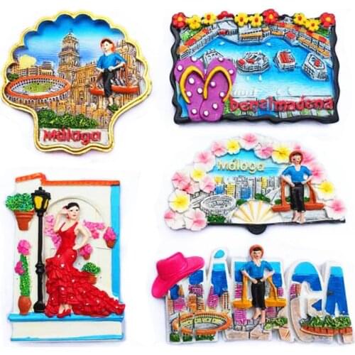 Spain Malaga Picasso Hometown Tourist Souvenir Fridge Magnets Decoration Articles Magnetic Refrigerator Collection Gifts
