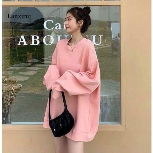 Spring Hoodies Women Letter Printed Loose Thin Korean Trendy Leisure Chic Womens Sweatshirts All-match Tees Preppy New