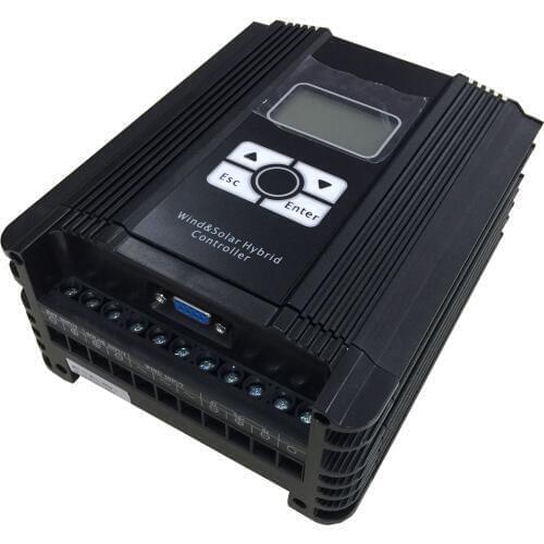 Factory Wind solar panel 800W 48V 12v 24v hybrid MPPT (boost model) charger controller with LCD display, RS232 communication