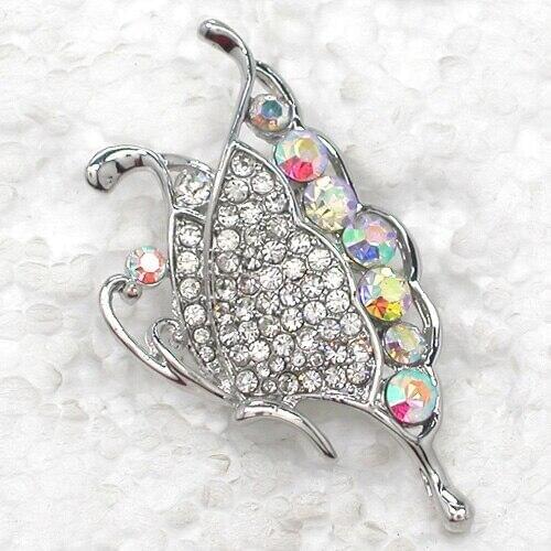 12pcs/lot Wholesale Fashion Brooch Rhinestone Butterfly Pin brooches C102084