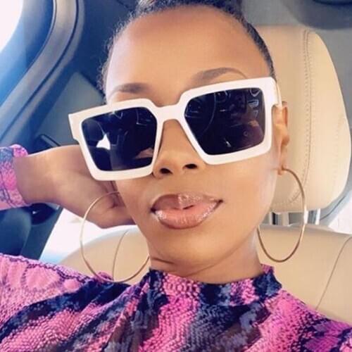 Big frame 2020 Woman Sunglasses Square Oversized fashion Brand vintage sun glasses women Men glasses Shades UV400