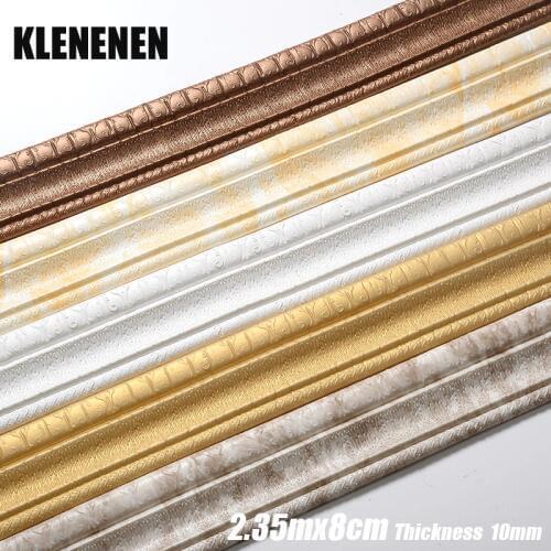 3D Marble Self-adhesive PVC Waterproof Baseboard Wallpaper For Walls Roll Kick adhesive waist line wall living room baseboard