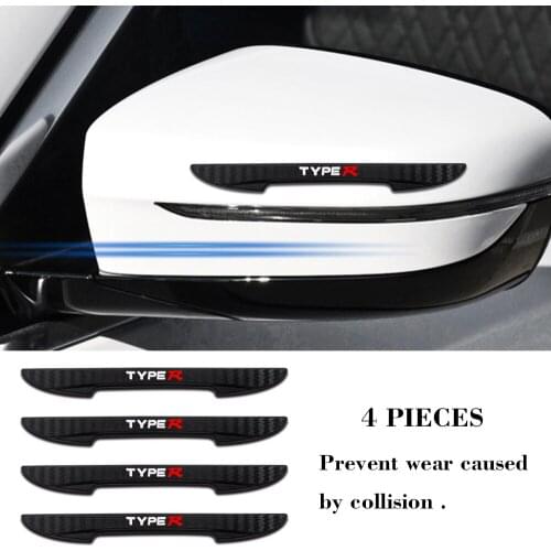 4PCS Car Door Anti-collision Bumper Strip Sticker Car Styling Decal For Honda Civic TYPER VTEC Mugen CR-V Accord FIT Accessories