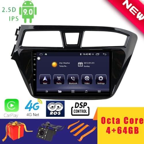 9" Android 10.0 Car Multimedia Player Stereo for Hyundai I20 i20 2015~17 Navigation Head Unit Octa Core DSP 2.5D+IPS 4G Carplay
