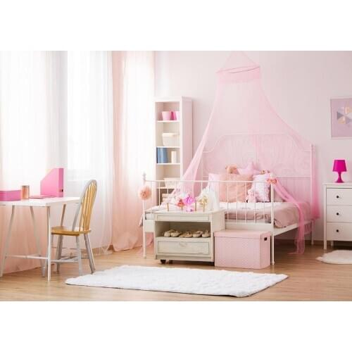 Children princess room lovely bedroom photo background birthday photo parent-child photo background