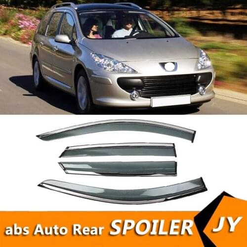 For Peugeot 307 2007 Window Visor Vent Shades Sun Rain Deflector Guard For Peugeot 307 Auto Accessories 4PCS/SET