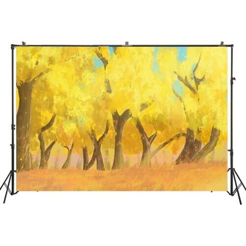 Photography Backdrop Oil Painting Autumn Forest Photo Background Newborns Child Baby Shower Decor Photoshoot Studio Props W4895