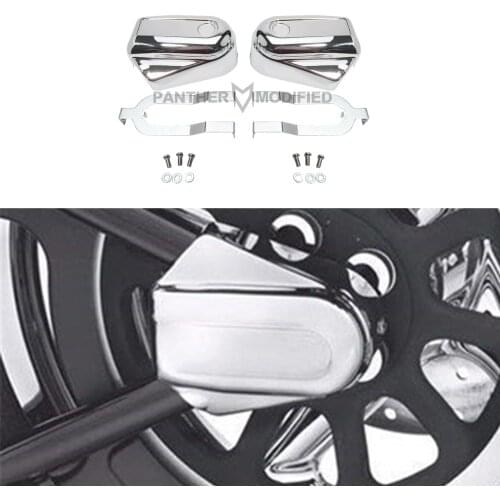 Chrome Motorcycle Bar Shield Rear Axle Covers swingarm Cap Moto Frame Shell case for Harley Softail FLSTC FLSTN FXSTB 2008-2017
