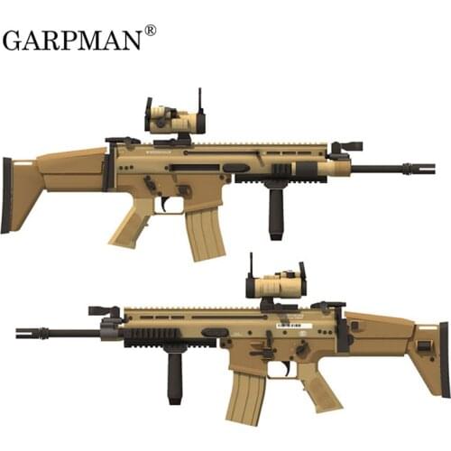 1:1 Classic SCAR Assault Gun 3D Paper Model Cosplay Kits Kid Adult Gun Weapons Papercraft Handmade Toy