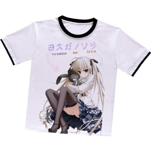 Yosuga no Sora O-Neck T-shirt anime short-sleeved T-shirt summer cosplay
