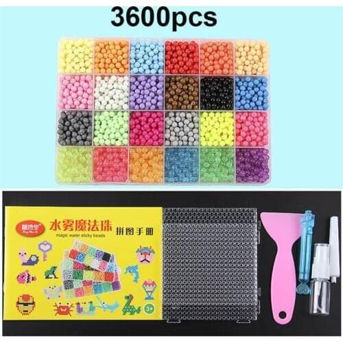 Beads Multicolor DIY Water Spray Magic Beads Ring Refill 3D Puzzle Educational Kit Ball Game Toys for Children
