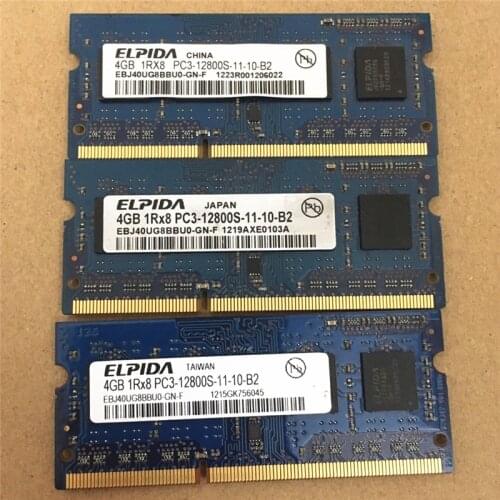 ELPIDA RAMS 4GB 1Rx8 PC3/PC3L 12800S DDR3 1600Mhz 4gb Laptop Memory Notebook Module SODIMM RAM DDR3 memoria 4GB 1600MHz
