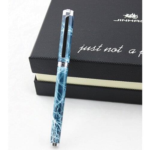 JINHAO Fountain Pen With Silver Clip Office stationery luxury F nib Writing ink Pens for business gift