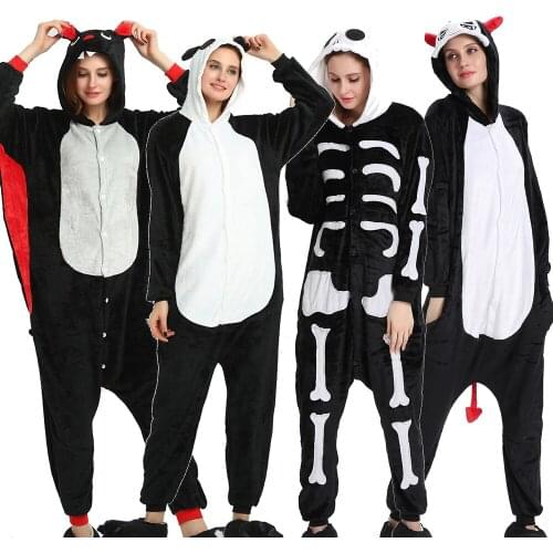 Pajama Adult Animal Unicorn Onesie Women Men Couple Winter Licorne Pajamas Suit Kegurumi Sleepwear Flannel Pijamas