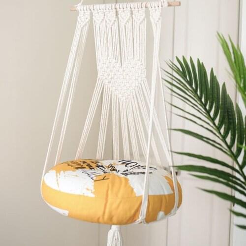 Hand-Woven Hanging Basket Cotton Thread Pet Cat Hammock Bohemian Decoration Wall Hanging Without Mat Cats Accessories