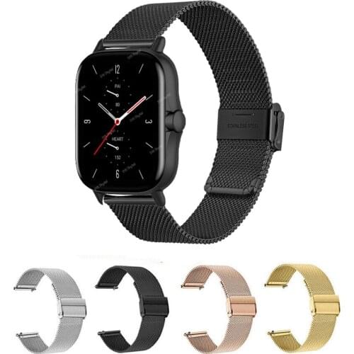 Amazfit GTS Strap For Xiaomi Amazfit GTS 2 Mini 20mm Band Bracelet Metal Watchband GTS2 For Smart Watchband Accessories