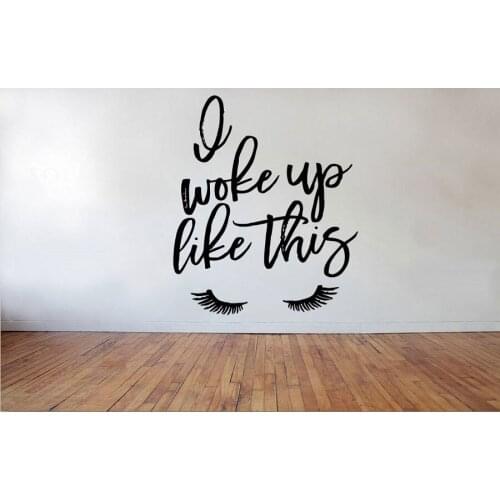 Beauty Salon Girls Eyes Long Eyelashes Wall Stickers Personality Vinyl Detachable Self-adhesive Wall Stickers MLY03