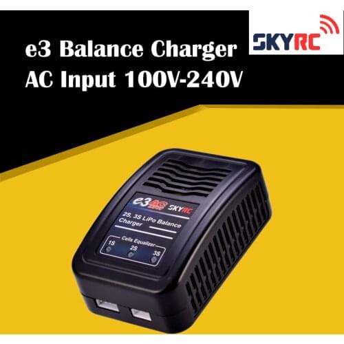 SKYRC e3 Charger 2S 3S LiPo Battery Balance Charger AC Input 100V-240V SK-100081 EU Plug