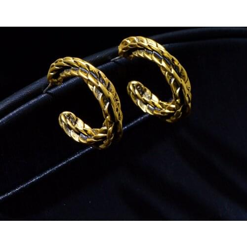 CINDY XIANG Fashion Metal Hoop Earrings Women 3 Layers Twist Vintage Statement Earring Female Trendy Jewelry Mothers Day Gift