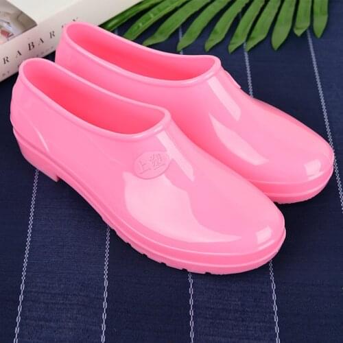 Women Rain Boots Light Non-slip Waterproof Shoes Unisex Outdoor Garden Home Kitchen Work Shoes Ankle Rainboots Washing Shoes