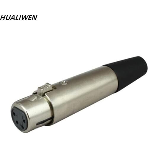 4-pin XLR welding female balance cardone 4 core plug power amplifier microphone microphone terminal