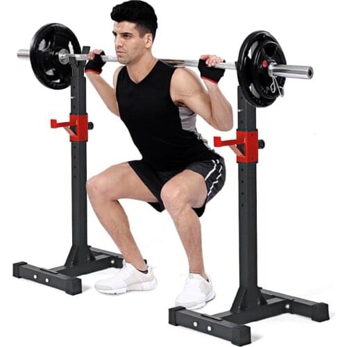 260KG Steel Weight Lifting Dumbbell Bar Adjustable Squat Rack Exercise Stand Home Fitness Barbells Bars Workout CZ