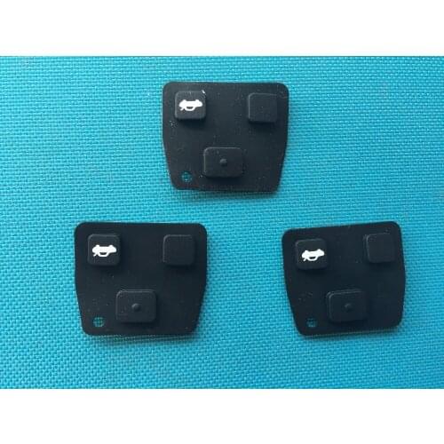 3 PIECES (3Pcs/Lot) Of 2 3 Buttons Rubber Key Pad Replacement Fob For Toyota Corolla Remote Flip Shell Car Accessories Auto Part