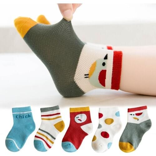 5 Pairs/Lot 1-12Y baby boys girls cartoon socks cotton kids short socks spring summer 2020 big boy girl sock children skarpetki