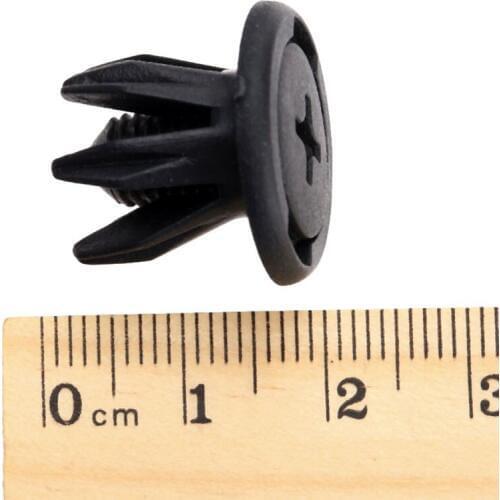 50Pcs 10mm Black Car Truck Bumper Fender Rivet Clips High Quality Auto Fastener Retainer Plastic Rivet Clips Accessories