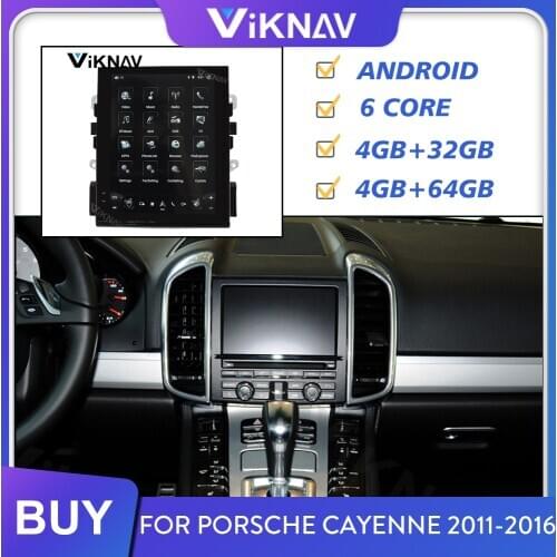 2 Din Car Radio for Porsche Cayenne 2011 2012 2013 2014-2016 Android Auto Stereo Multimedia Player Head Unit GPS Navigation