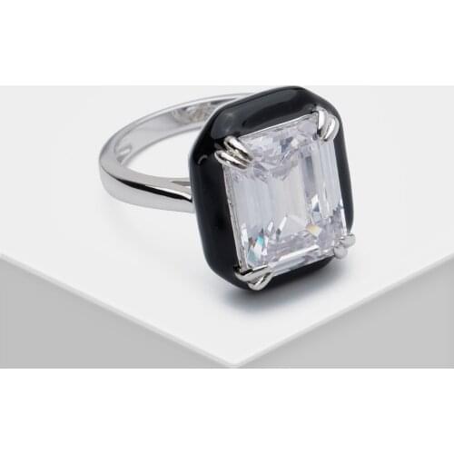 Amorita boutique 925 silver square design ring