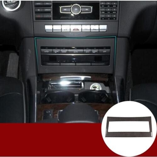 For Mercedes-Benz E-Class W212 ABA Carbon Fiber/Silver Center console Air-Condition Switch Cover Trim Car Interior Accessories