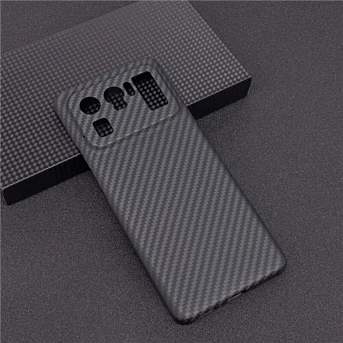 For Xiaomi Mi11 Mi 11 Ultra Case Real Carbon Fiber Lens Protection Phone Case for Xiaomi Mi 11 Ultra Carbon Fiber Hard Cover