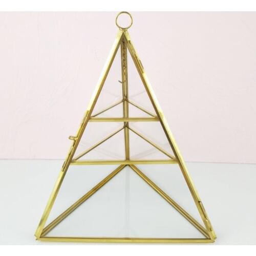 3-Tiers Pyramid Glass Ring Display Case Women Jewelry Collection Storage Organizer Box for Bracelets Necklace Trinkets