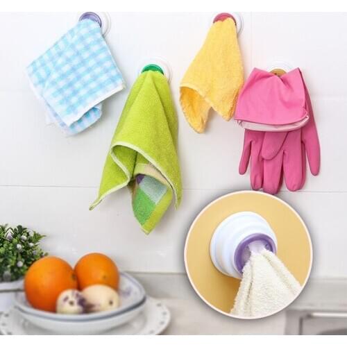 Towel Clip Cleaning Cloth Rack Holder Bathroom Storage Hook Kitchen Wash Cloth Rag Clip Hook Hanging Holders Kitchen Accessories