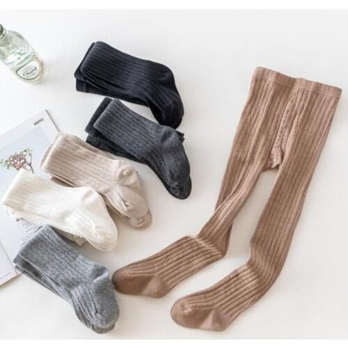 Breathable Cotton Baby Girls Pantyhose Soft Warm Tights Spring and Autumn Vintage Infant Baby New Style Pantyhose Clothes