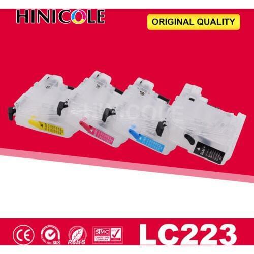 Hinicole Ink Cartridge Refillable For Brother LC 223 XL For LC 223 221 225 227 229 MFC-J4420DW J4620DW J4625DW Printer Cartridge