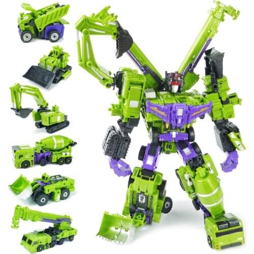 WEI JIANG Big Size 42CM Transformation Toy Cool Anime Devastator Action Figure Robot Car Model Constructions Engineering vehicle