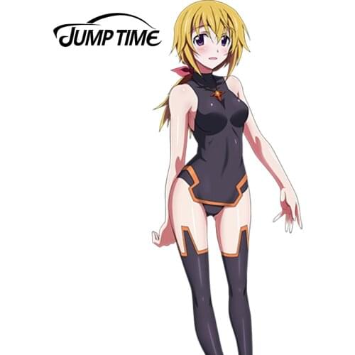 JumpTime 13cm x 5.5cm Beautiful Graphics Anime Infinite Stratos Charlotte Dunois Sexy Lovely Girl Vinyl Car Bumper Decal