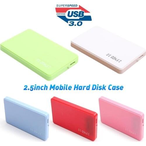 2.5 inch USB3.0 Hard Disk Box Enclosure SATA HDD SSD Mobile External Case Data Memory Expansion for Laptops