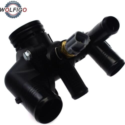 WOLFIGO Cooling System Thermostat Housing for FORD TRANSIT CUSTOM MK7 MK8 2.2 FWD TDCi 2011+ BK2Q8594AA 1731770 BK2Q-8A586-AB