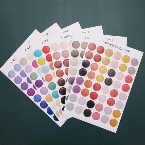 Ellen Brook 1 PCS Cute Kawaii Dot Stickers Diary Scrapbook Decoration Stationery Office School Adhesive Diary Album Korean